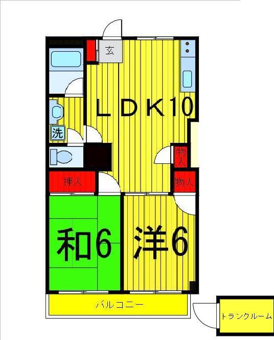 第一金子ビル(2SLDK/3階)の間取り写真