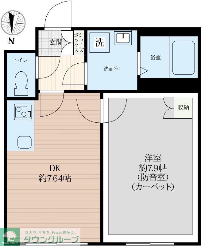 ラシクラス上板橋(1DK/4階)の間取り写真