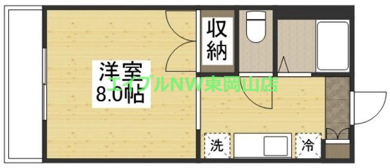 マーガレットM(ワンルーム/1階)の間取り写真