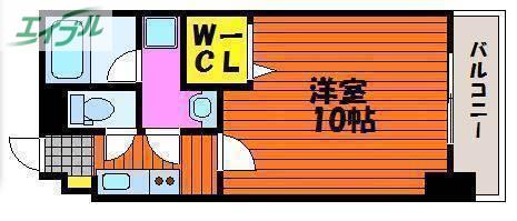 FRIEND COURT 岡山医大東(1K/9階)の間取り写真