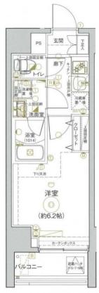 LEA MARKS横濱弐番館(1K/3階)の間取り写真