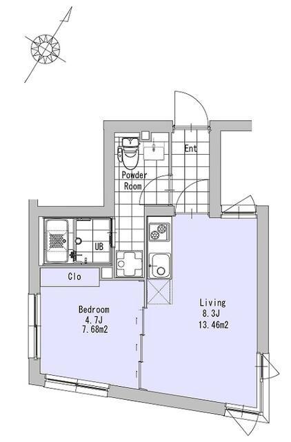 SOU羽根木 (1LDK/3階)の間取り写真