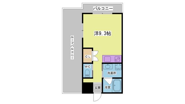 リリーセノラ(1K/3階)の間取り写真