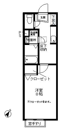 クレアドールサトー(1K/2階)の間取り写真
