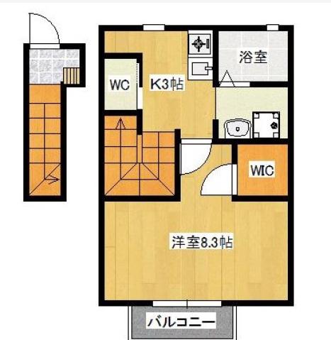 LEPANTO(1K/2階)の間取り写真
