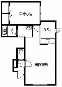 ベルリード417(1LDK/1階)の間取り写真