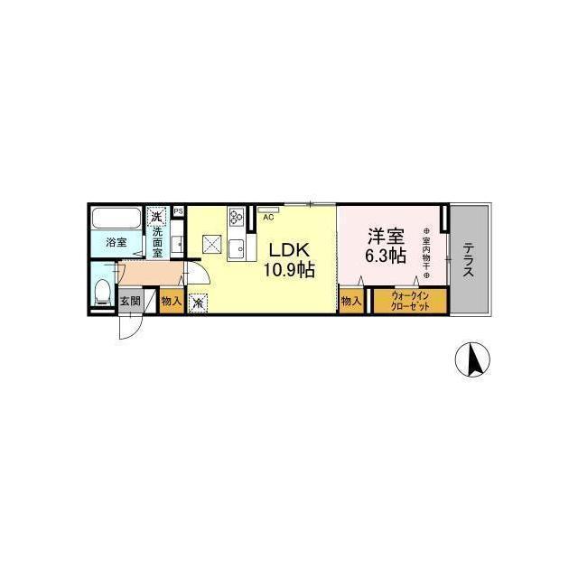 D-ROOM EDOYA青沼(1LDK/3階)の間取り写真