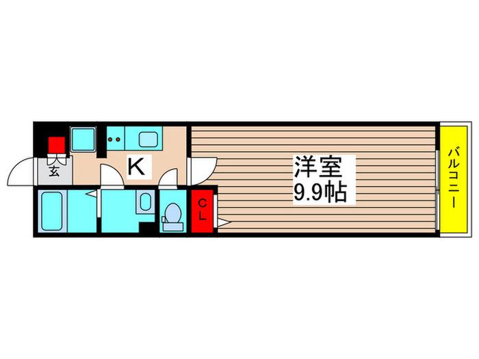 リブリ・イシンII(1K/2階)の間取り写真