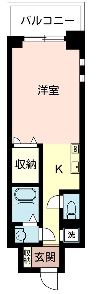スカイコート神田弐番館(ワンルーム/6階)の間取り写真
