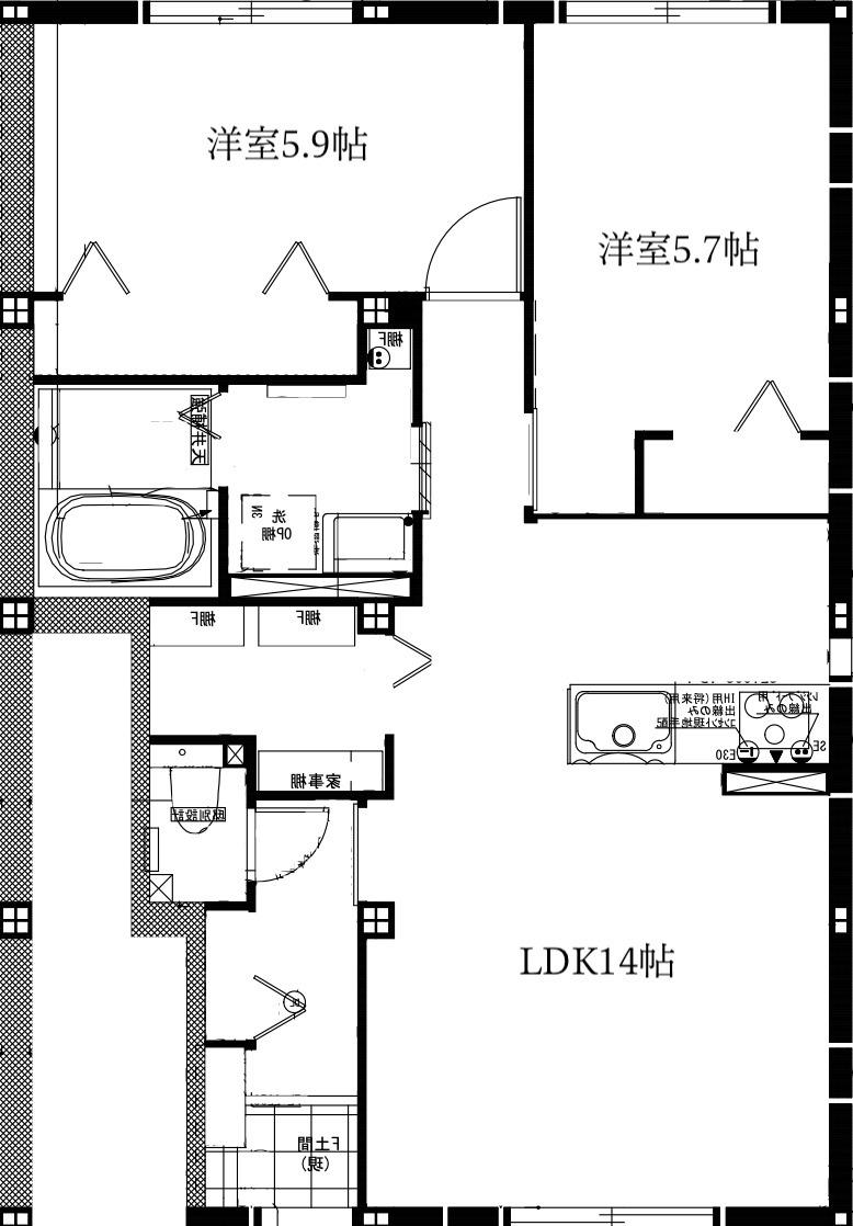 ハイムシエル(2SLDK/1階)の間取り写真