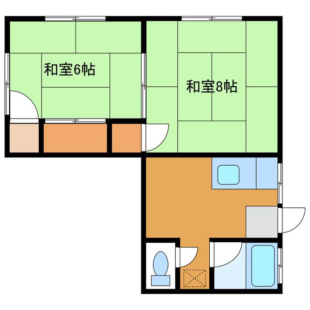 MODELIST蔵王(2K/2階)の間取り写真