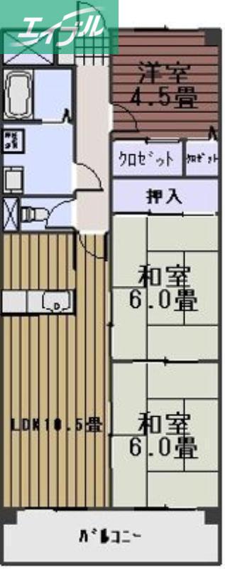 クオリティ武田(3LDK/1階)の間取り写真