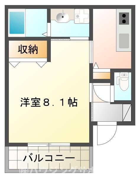 M&MSアサギリ(1K/1階)の間取り写真