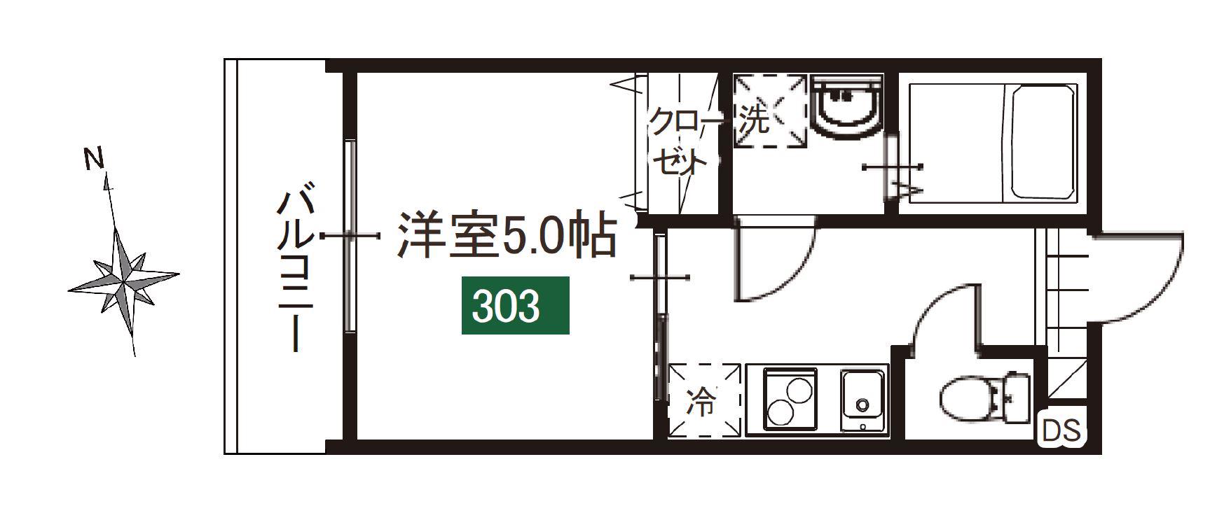 MELDIA舎人II(1K/3階)の間取り写真
