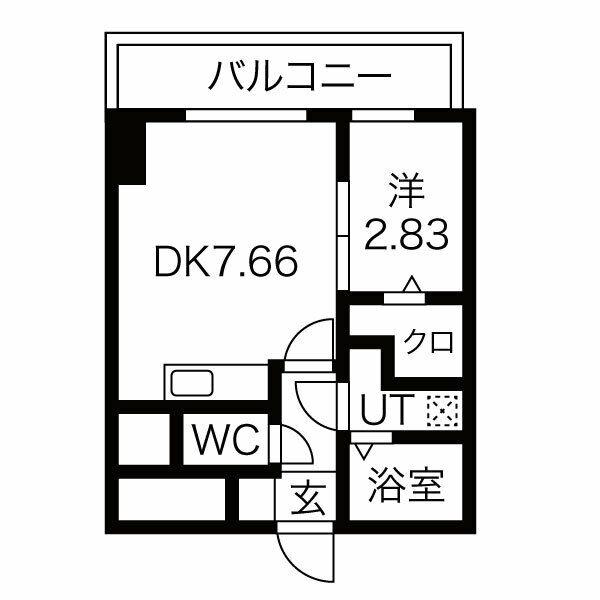 FREEDOM RESIDENCE 松原上田II(1DK/7階)の間取り写真