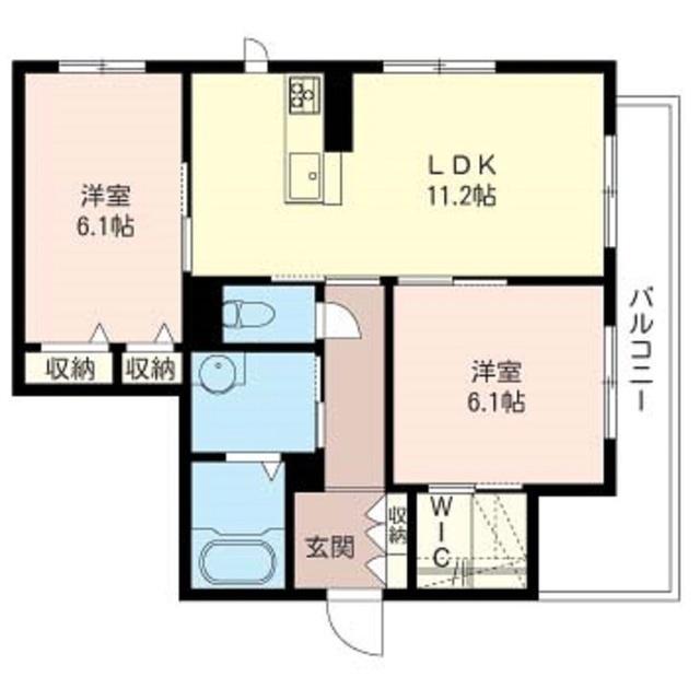 BLOOM STAGE(2LDK/2階)の間取り写真