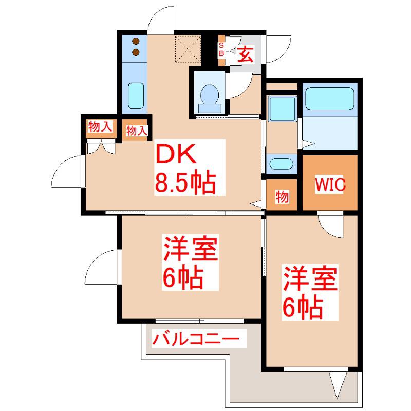 ETERNITYII(2DK/3階)の間取り写真