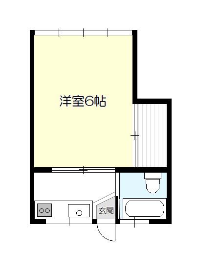 レジデンス銀河(1K/1階)の間取り写真