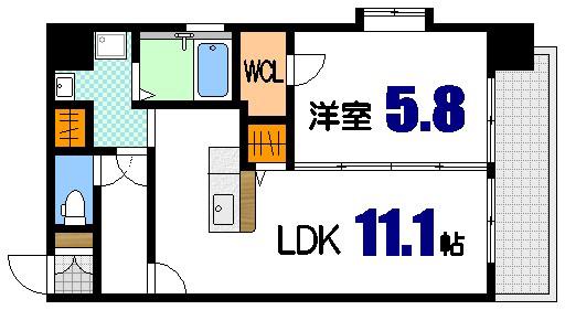 ルネススターツ(1LDK/3階)の間取り写真