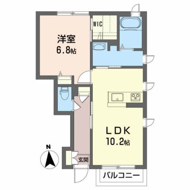 サニーヒルズ(1LDK/1階)の間取り写真