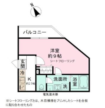 LAUREL墨田(1K/1階)の間取り写真