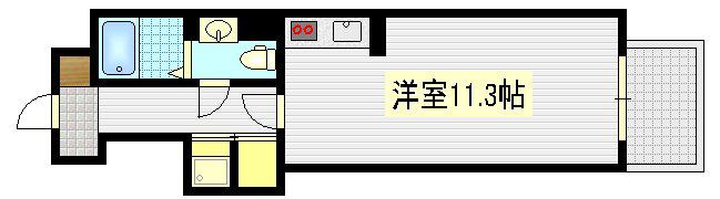 大手町IMS(1K/6階)の間取り写真