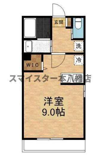 クオーレ習志野台I(ワンルーム/1階)の間取り写真