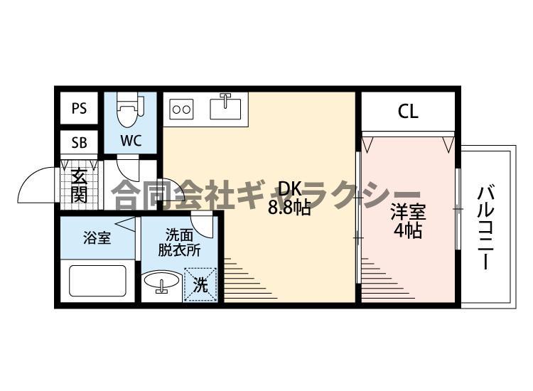 PROSPER寿(1LDK/2階)の間取り写真