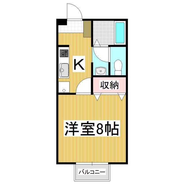 アルテナードM(1K/2階)の間取り写真