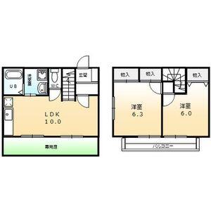 コーポラスアイレ(2LDK/1階)の間取り写真