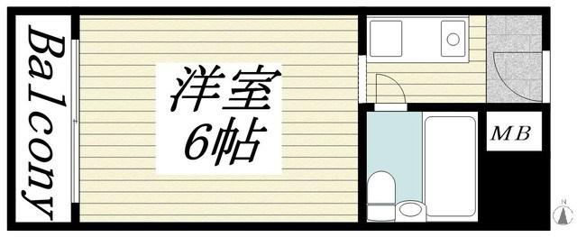 メゾン・ド・六甲パートI(ワンルーム/3階)の間取り写真
