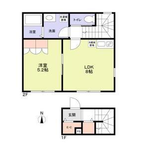 エーデルワイス(1LDK/2階)の間取り写真