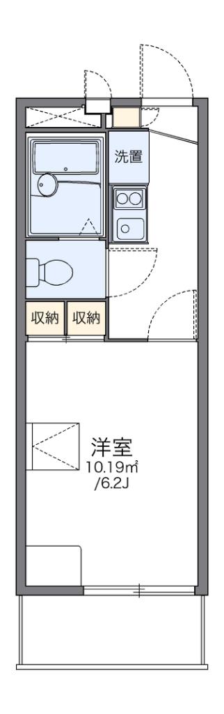 レオパレス河原城(1K/3階)の間取り写真