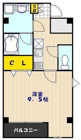 ウエストコート川口(1K/1階)の間取り写真