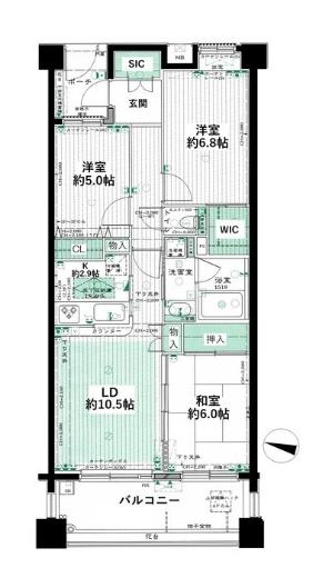 シーズガーデン成増(3LDK/3階)の間取り写真