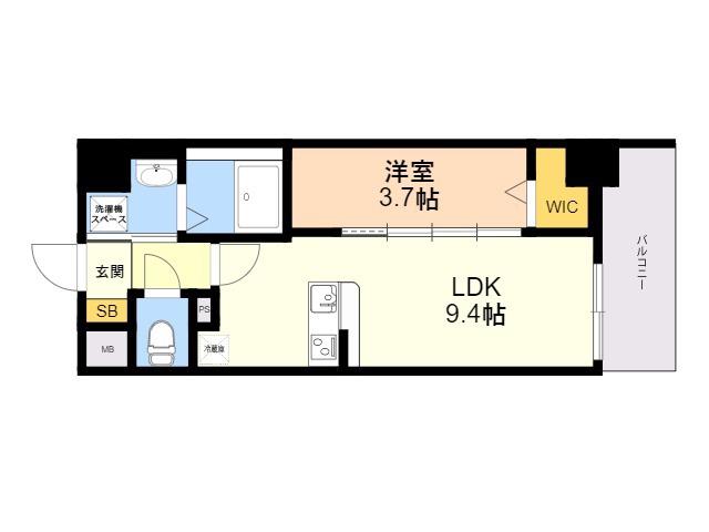 リューデサンテ(1LDK/3階)の間取り写真