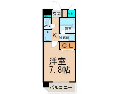 フジハイツIII(1K/7階)の間取り写真