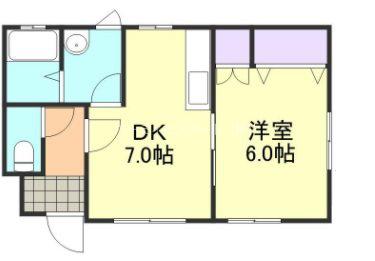 ノーブル寿美(1DK/1階)の間取り写真