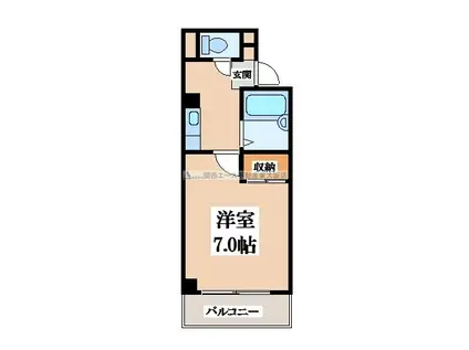 長田ルグラン(1K/2階)の間取り写真