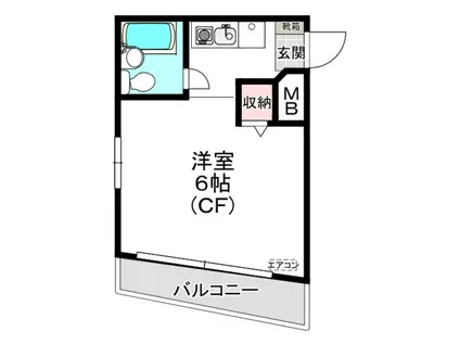 アパートメント青木(ワンルーム/4階)の間取り写真