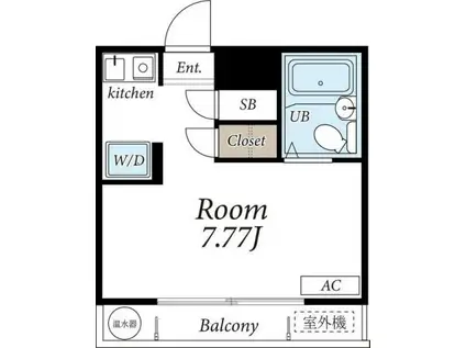誠第一ビル(ワンルーム/2階)の間取り写真