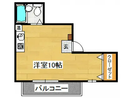 泉佐野HIRANOマンション(ワンルーム/1階)の間取り写真