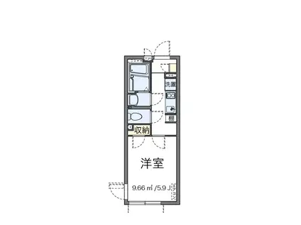 笹塚南山(1K/3階)の間取り写真