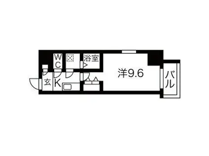 メイクス上前津II(1K/8階)の間取り写真