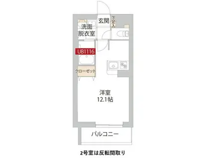 CAMPAGNA 豊田(ワンルーム/4階)の間取り写真