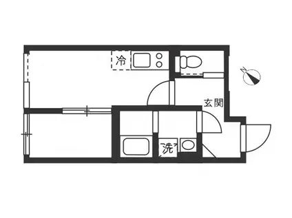 アルテシモクルブ(1DK/1階)の間取り写真