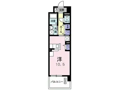 グランテラス YAJIMA(ワンルーム/4階)の間取り写真