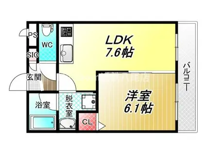 フウキパレス東山本(1LDK/1階)の間取り写真