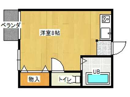メゾンM(1K/1階)の間取り写真