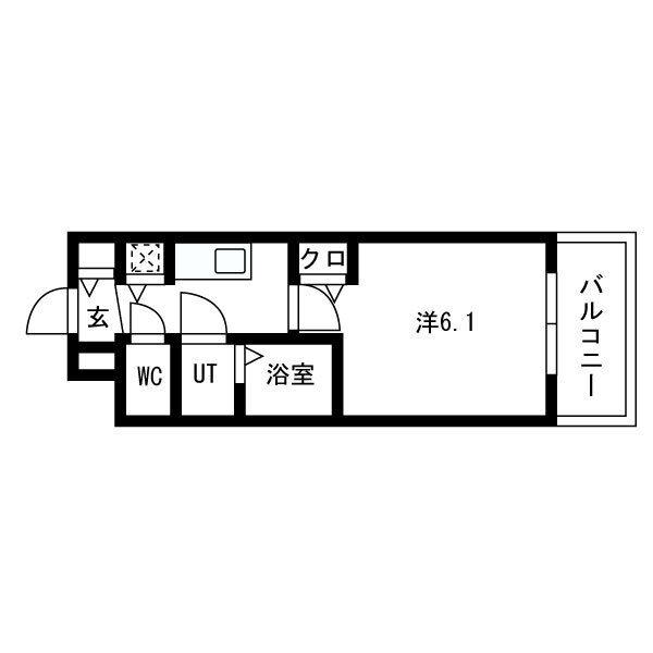 プレサンス高津公園ディオ(1K/4階)の間取り写真